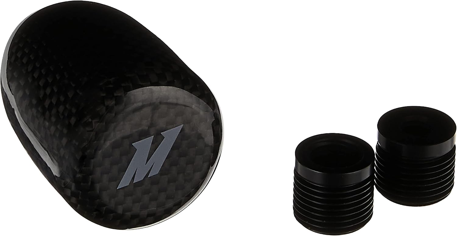 Mishimoto MMSK-CF Carbon Fiber Shift Knob, with 3 Thread Pitch Inserts for Universal Fit, Black