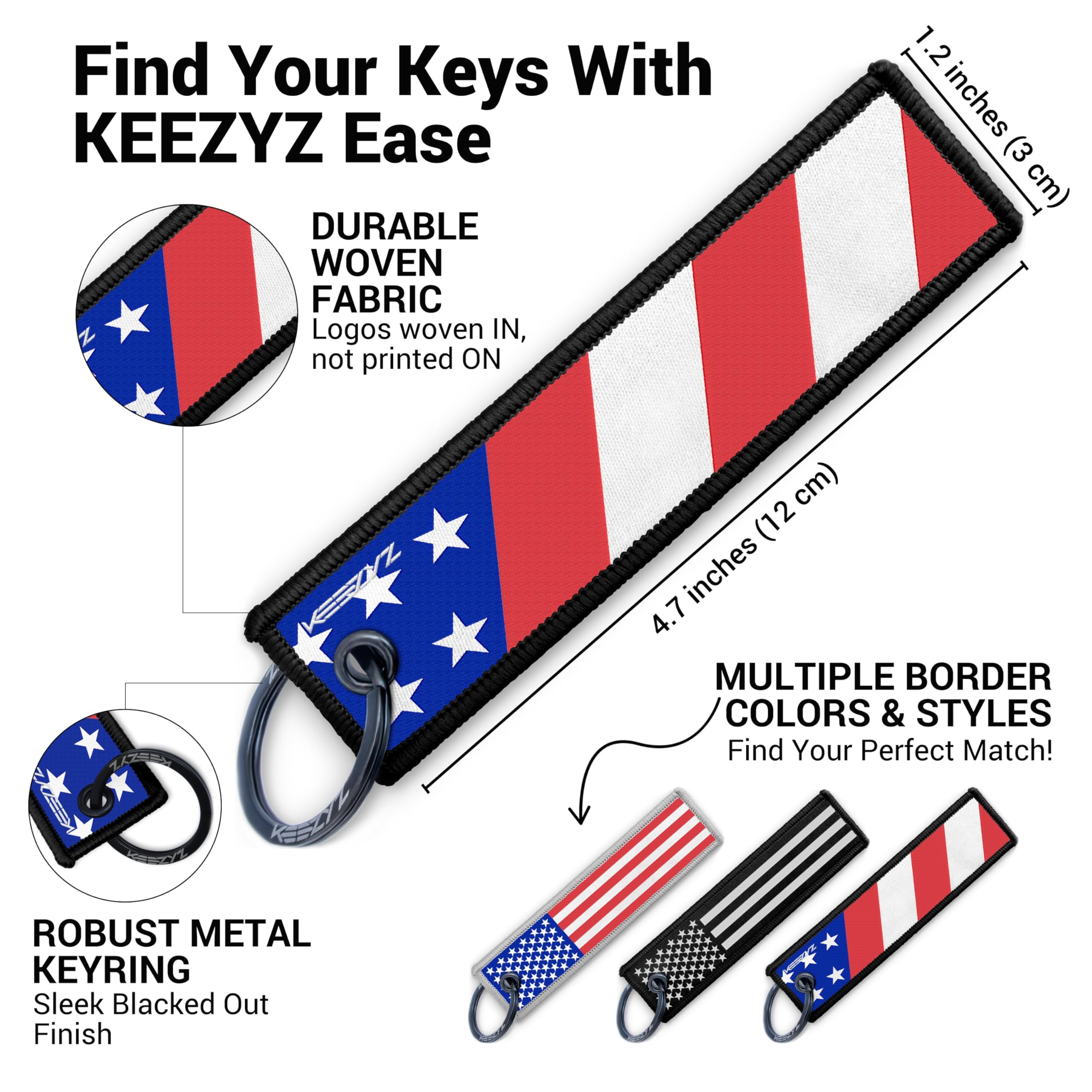 American Flag Keychain | Patriotic USA Gift | Stars & Stripes Key Tag for Everyday Patriots