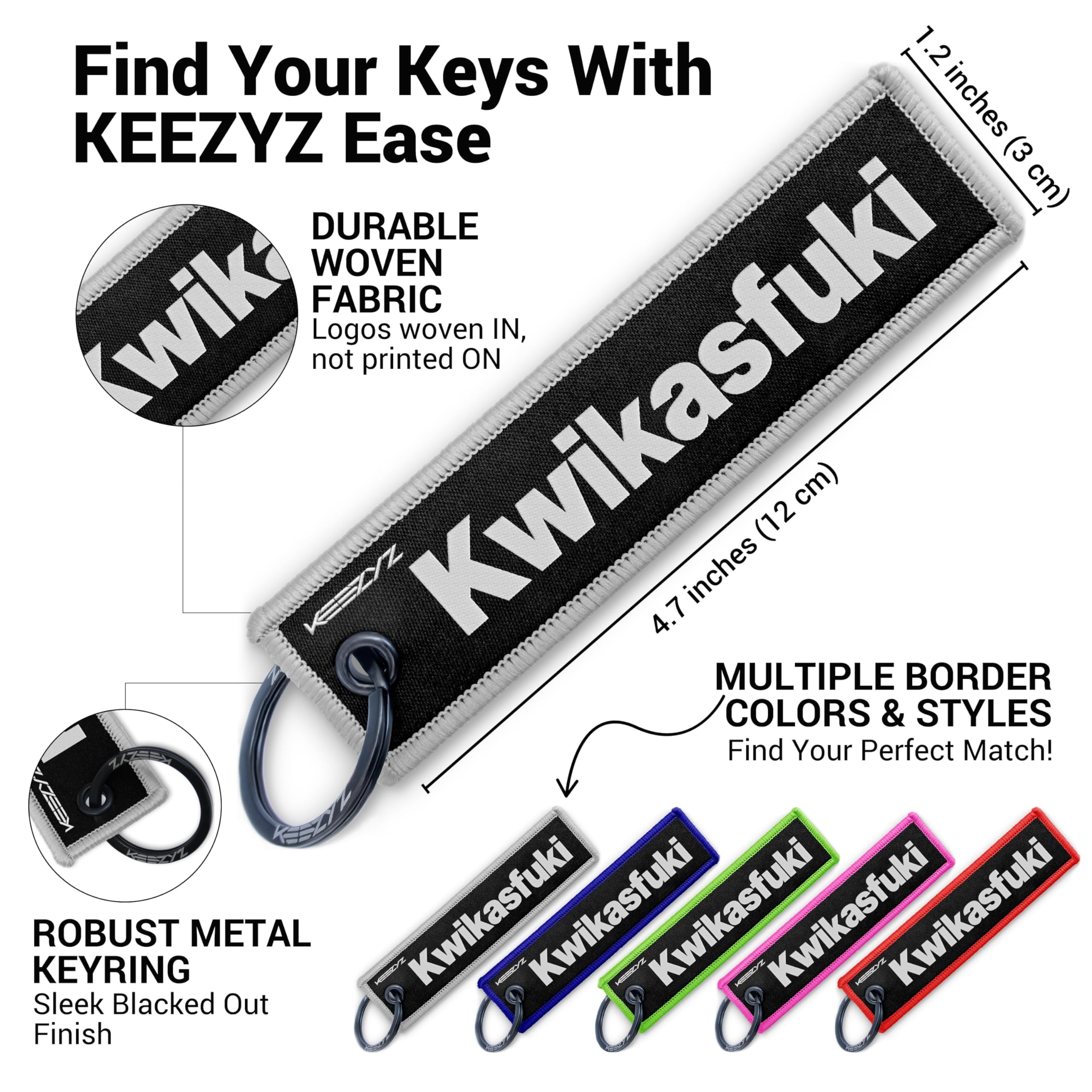 Kwikasfuki Keychain | Funny Key Tag For Kawasaki Motorcycle, ATV & Dirt Bike | Sexy Rider Gift, Jet Tag Accessory