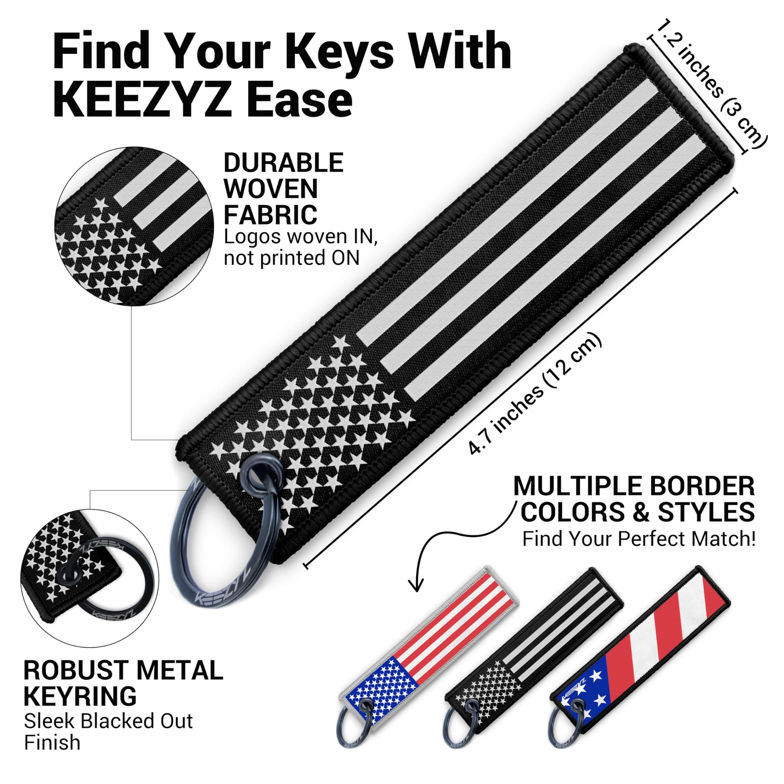 American Flag Keychain | Patriotic USA Gift | Stars & Stripes Key Tag for Everyday Patriots