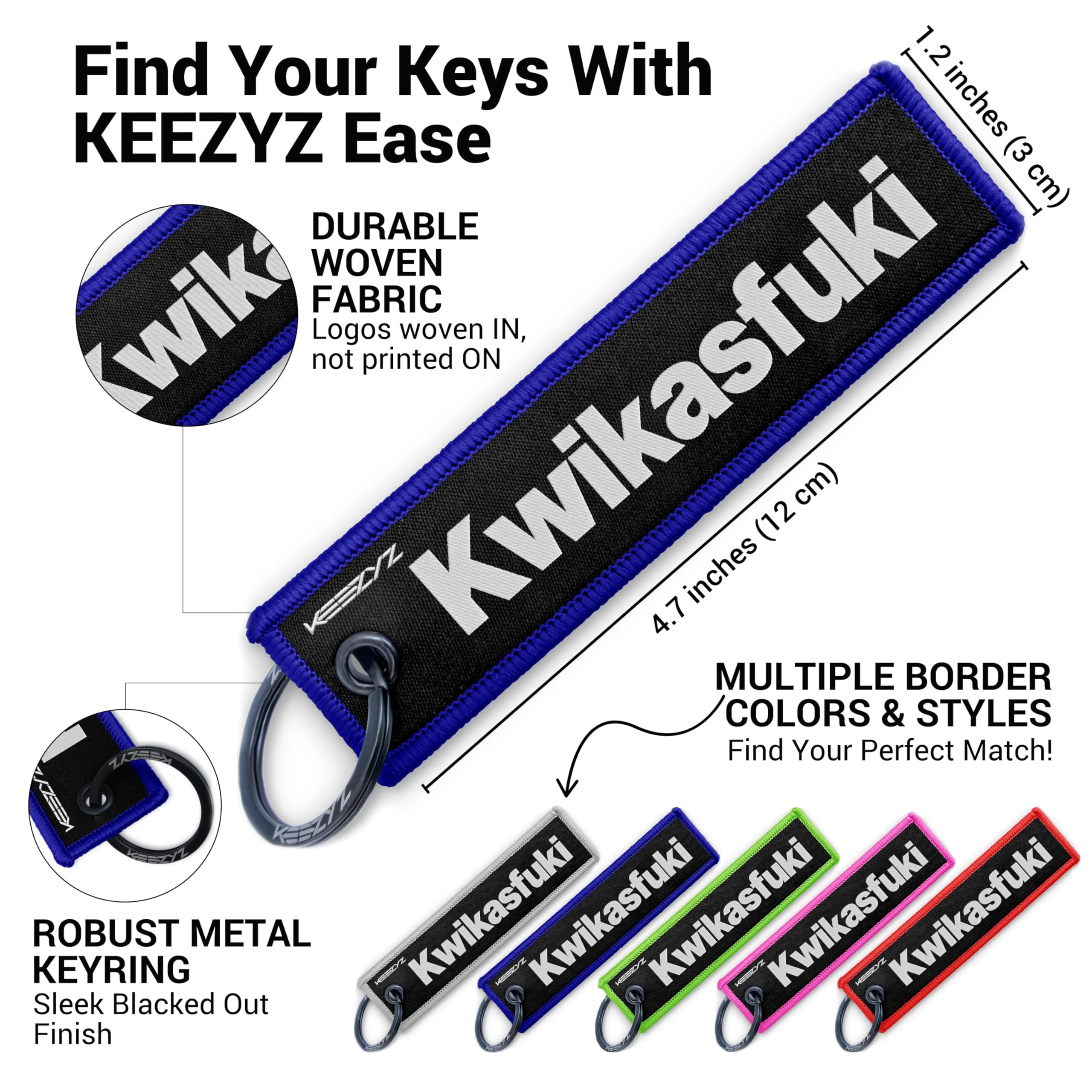 Kwikasfuki Keychain | Funny Key Tag For Kawasaki Motorcycle, ATV & Dirt Bike | Sexy Rider Gift, Jet Tag Accessory